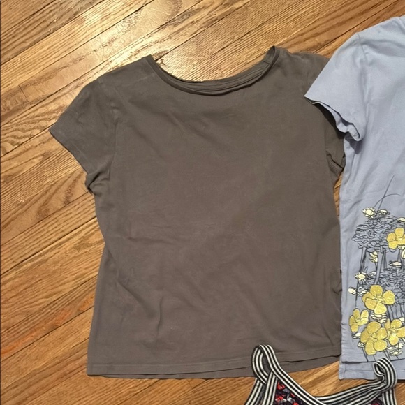Joe H&M Place Kids Short Sleeve Tees - Charcoal, Sky Blue, Turquoise, and Floral - Picture 2 of 9